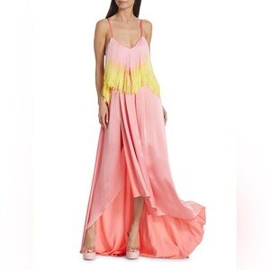HALPERN
Diamond Fringe Cut-Out A-Line Gown